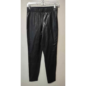 Old Navy | Women's Black Faux Leather Front Panel Leggings Size Small